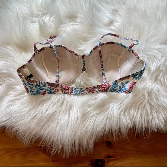 J.Crew Underwire bikini top in Floral Vine Block print - Size: 34C - Picture 4 of 7